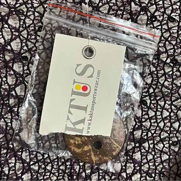 Kaktus Women's Size 2XL Purple Open-Weave Button Cover Up 3/4 Sleeves Boho-Chic - Picture 3 of 11